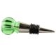 Green Hexagon Glass Cut Wine Stopper 